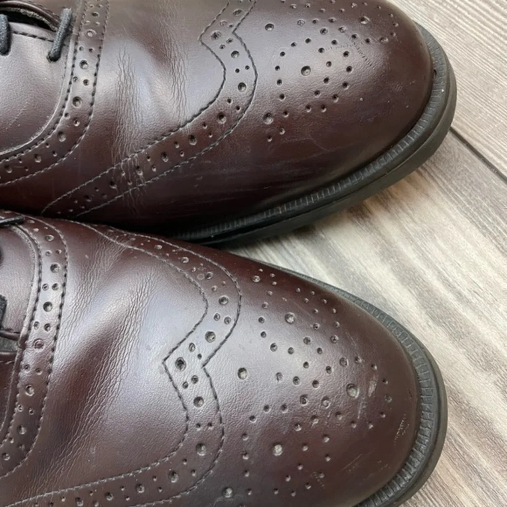 RED WING SHOES Men's Dark Brown Wingtip Dress Shoes, Size 11, EUC